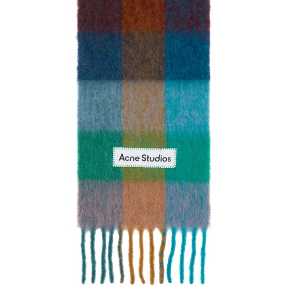 acne studios mohair scarf in rainbow - Picture 1 of 3